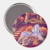 kinderdroom - oud paard carrousel magneet (Voorkant / Achterkant)