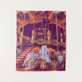 kinderdroom - oud paard carrousel wandkleed