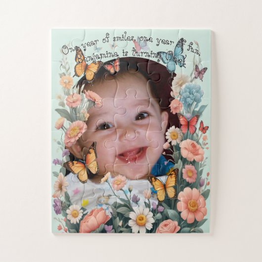 Kinderdroom Vlinders & Pastelbloemen Legpuzzel (Verticaal)