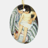 Kindereed van Mary Cassatt  Impressionisme Keramisch Ornament (Achterkant)