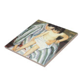 Kindereed van Mary Cassatt  Impressionisme Tegeltje (Zijkant)