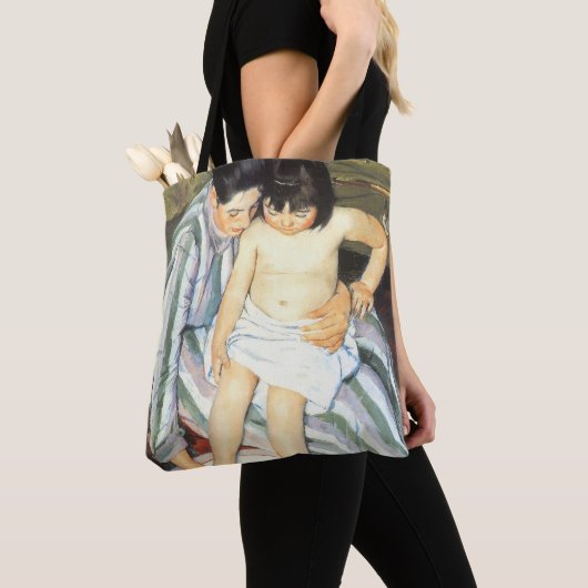 Kindereed van Mary Cassatt  Impressionisme Tote Bag (Dichtbij)