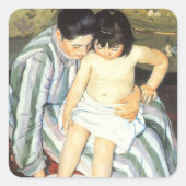 Kindereed van Mary Cassatt  Impressionisme Vierkante Sticker (Voorkant)