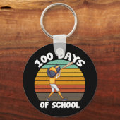 Kinderen 100 dagen school Jongens 100e dag honkbal Sleutelhanger (Voorkant)