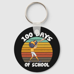 Kinderen 100 dagen school Jongens 100ste dag honkb Sleutelhanger