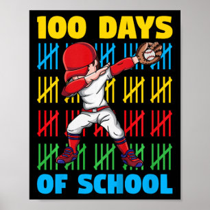 Kinderen 100 dagen schooljongens 100e schooldag poster