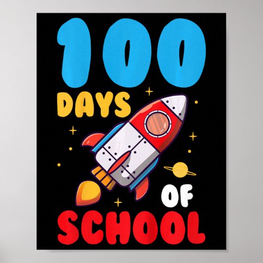 Kinderen 100 dagen schoolKinderen 100 dagen Poster (Voorkant)