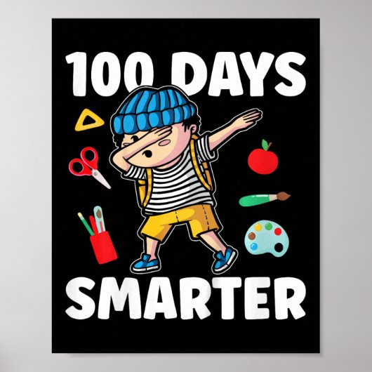 Kinderen 100e dag van school Jongens Kinderen 100 Poster (Voorkant)