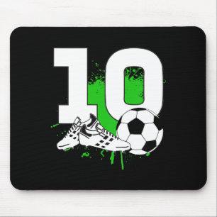 Kinderen 10e verjaardag jongens 10 jaar voetbal T Muismat