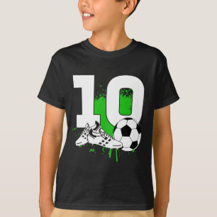Kinderen 10e verjaardag Jongens 10 jaar Voetbal T T-shirt