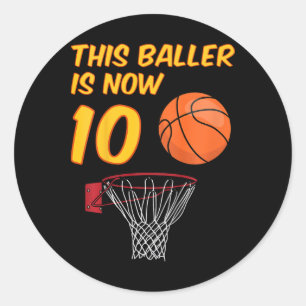 Kinderen 10e verjaardag Sketll Hoop 10 jaar oude j Ronde Sticker
