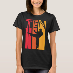 Kinderen 10e verjaardagscadeau Karate Retro Taekwo T-shirt