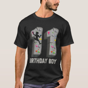 Kinderen 11 jaar oud rotsklimmen 11e verjaardag av t-shirt