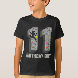 Kinderen 11 jaar oud rotsklimmen 11e verjaardag av t-shirt