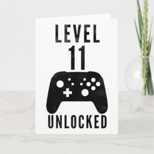 Kinderen 11 Jaar Verjaardag Gamer Niveau 11 Ontgre Kaart