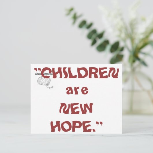 Kinderen 1 - opgeleide brainfart briefkaart (Staand voorkant)