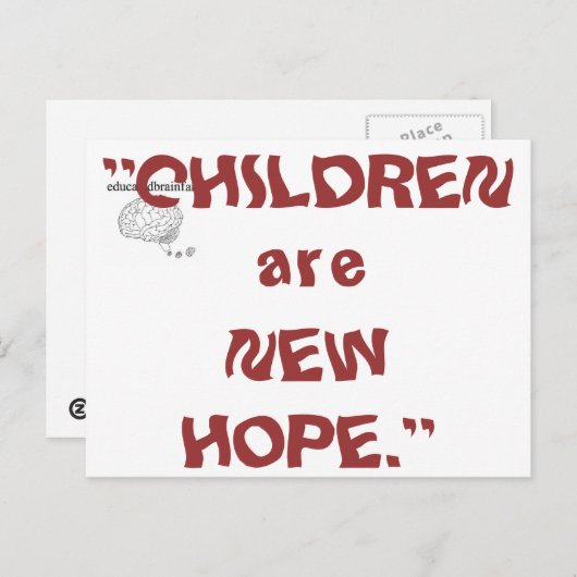 Kinderen 1 - opgeleide brainfart briefkaart (Voorkant / Achterkant)