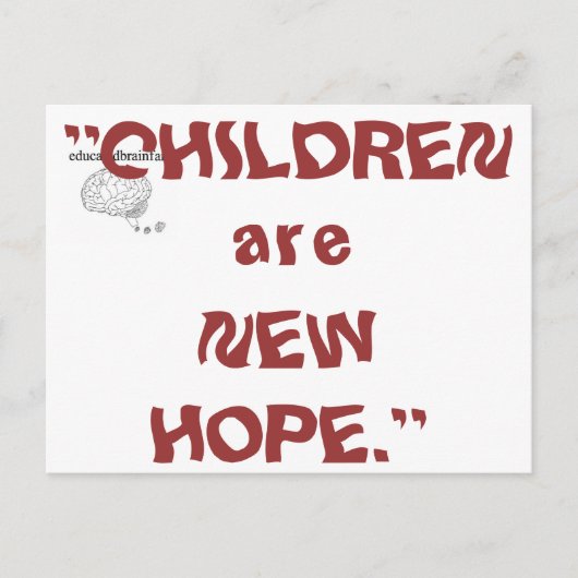 Kinderen 1 - opgeleide brainfart briefkaart (Voorkant)