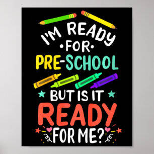 Kinderen 1e dag van de kleuterschool Pre-k eerste Poster