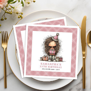 Kinderen 1e verjaardagsfeestje Whimsy Grappig Meis Servet