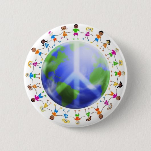 kinderen%20vrede%20wereld%20sm ronde button 5,7 cm (Voorkant)