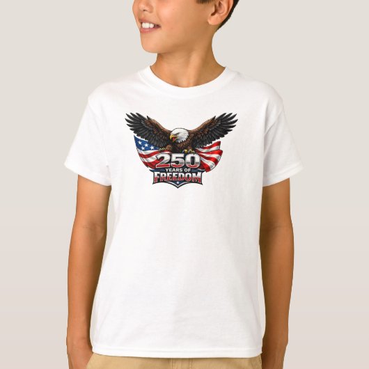 Kinderen 250e Onafhankelijkheidsdag T-shirt (Voorkant)