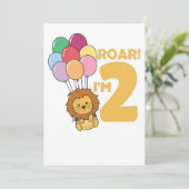 Kinderen 2. Birthday Lion 2 jaar Old Boy Adult Cl Kaart (Staand voorkant)