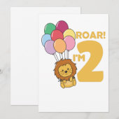 Kinderen 2. Birthday Lion 2 jaar Old Boy Adult Cl Kaart (Voorkant / Achterkant)