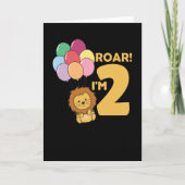 Kinderen 2. Birthday Lion 2 jaar oude jongen Kaart (Voorkant)