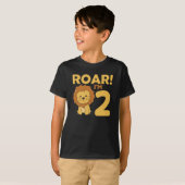 Kinderen 2. Birthday Lion 2 jaar oude jongen T-shirt (Voorkant volledig)