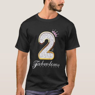 Kinderen 2 en Fabulous 2 jaar oud 2e verjaardag Di T-shirt