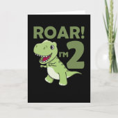 Kinderen 2. Geboortedag T-Rex 2 jaar oude Dino Kaart (Voorkant)