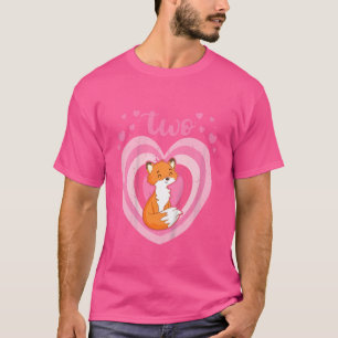 Kinderen 2 Jaar Oud Mooie Vos Verjaardag Meisje 2e T-shirt