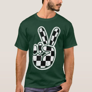 Kinderen 2e verjaardag jongen geruite race verjaar t-shirt