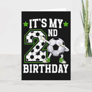 Kinderen 2e Voetbal Verjaardagsfeestje 2 Jaar Oude Kaart