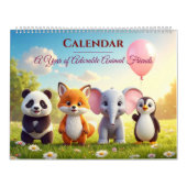 kinderen 3D-cartoon dierencalender – leuk & schatt Kalender (Hoes)