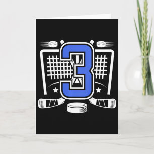 Kinderen 3e verjaardag ijshockey 3 jaar oud ijshoc kaart