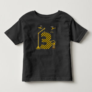 Kinderen 3e Verjaardag Kraan Graafmachine Vrachtwa Kinder Shirts
