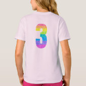 Kinderen 3e verjaardagsfeestje - Bewerkbare tekst T-shirt (Achterkant)