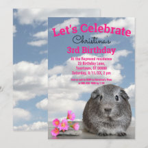 Kinderen 3e verjaardagsfeestje Cavia Bloemen