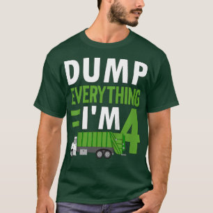 Kinderen 4 jaar oud jongen vuilniswagens oud 4e ve t-shirt