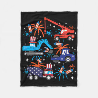 Kinderen 4 juli Bouwtrucks Voertuig Patriot  Fleece Deken