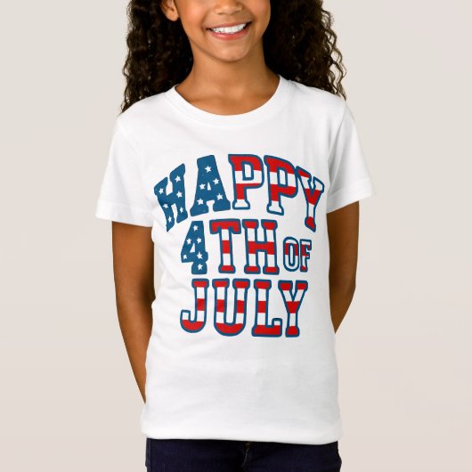 Kinderen 4 juli  t-shirt (Voorkant)