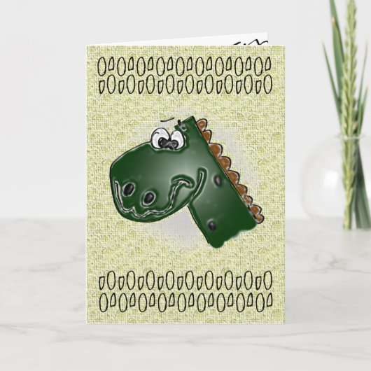 Kinderen 4e verjaardag 3D dinosaurus Kaart (Voorkant)