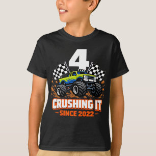 Kinderen 4e verjaardag 4 jaar oude jongens geboren t-shirt