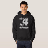 Kinderen 4e verjaardag . Het is mijn 4e verjaardag Hoodie (Voorkant volledig)