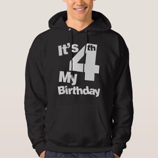 Kinderen 4e verjaardag . Het is mijn 4e verjaardag Hoodie (Voorkant)