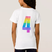 Kinderen 4e verjaardagsfeestje - Bewerkbare tekst T-shirt (Achterkant)