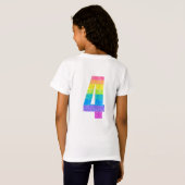 Kinderen 4e verjaardagsfeestje - Bewerkbare tekst T-shirt (Achterkant volledig)