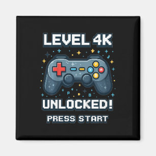 Kinderen 4k Jongens Ck naar school Retro Gamer 4k  Magneet